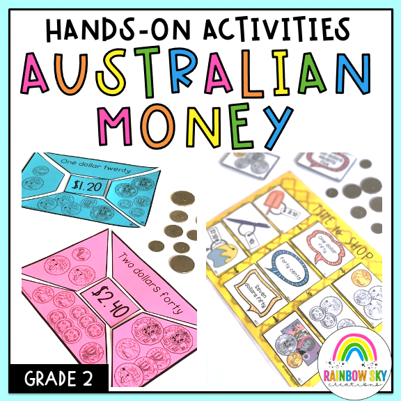 Year 2 Hands-on Australian Money Pack - Rainbow Sky Creations