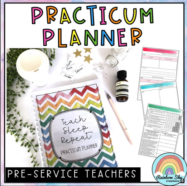 Practicum Planner | Pre service Teachers | AITSL Aligned Australia - Rainbow Sky Creations