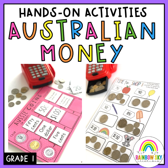 Year 1 Hands-on Australian Money Pack - Rainbow Sky Creations