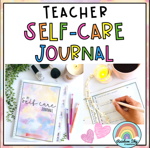 Teacher Self-Care Journal - Rainbow Sky Creations
