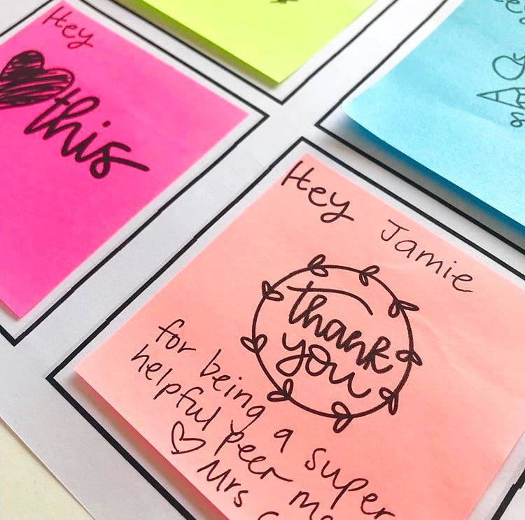 sticky notes for teachers