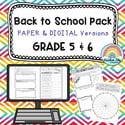 Grade 5-6 Back to School Pack