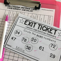 Number Exit Tickets Grade 2