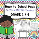 Grade 1-2 Back to School Pack