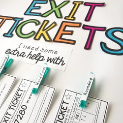 Self Reflection exit tickets