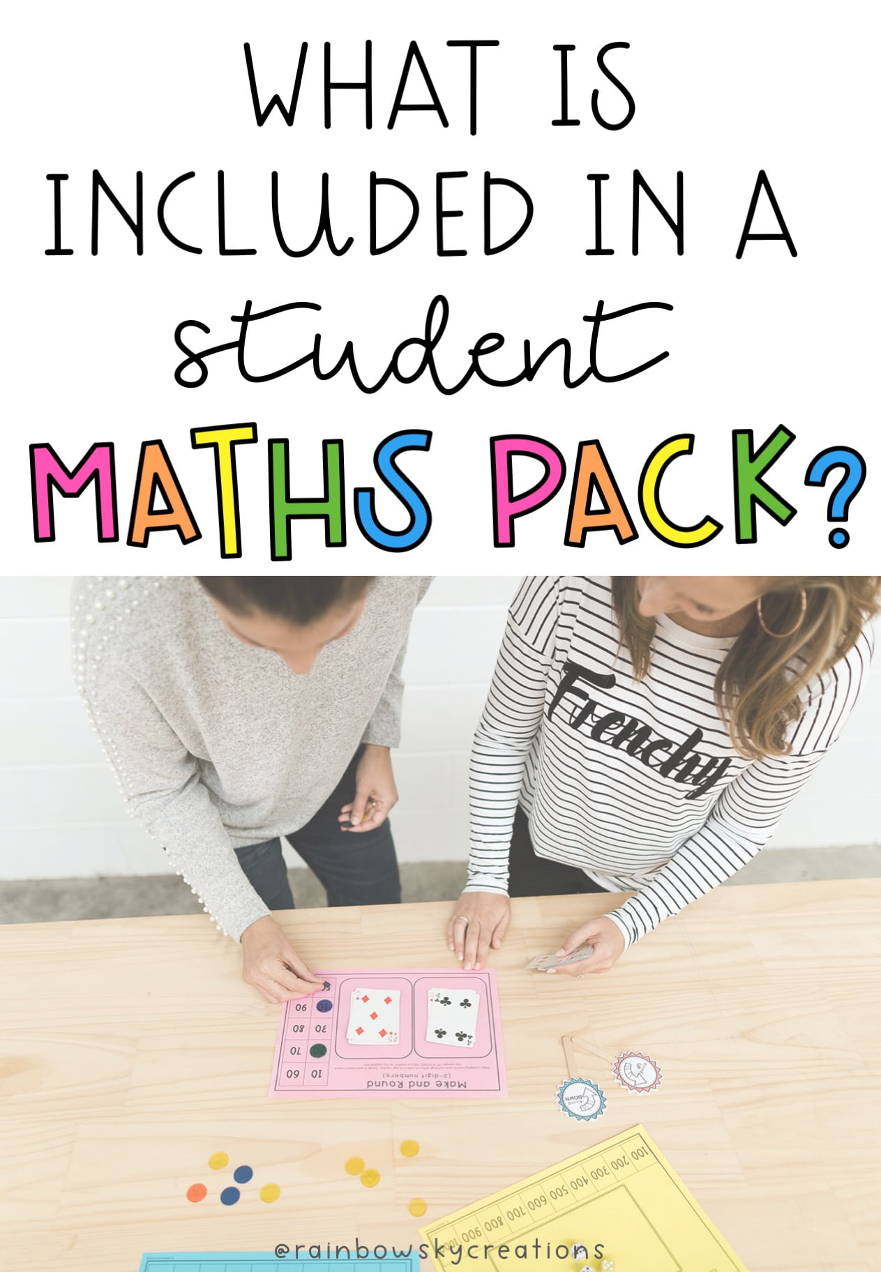 What is inside our student Maths Packs? - Rainbow Sky Creations
