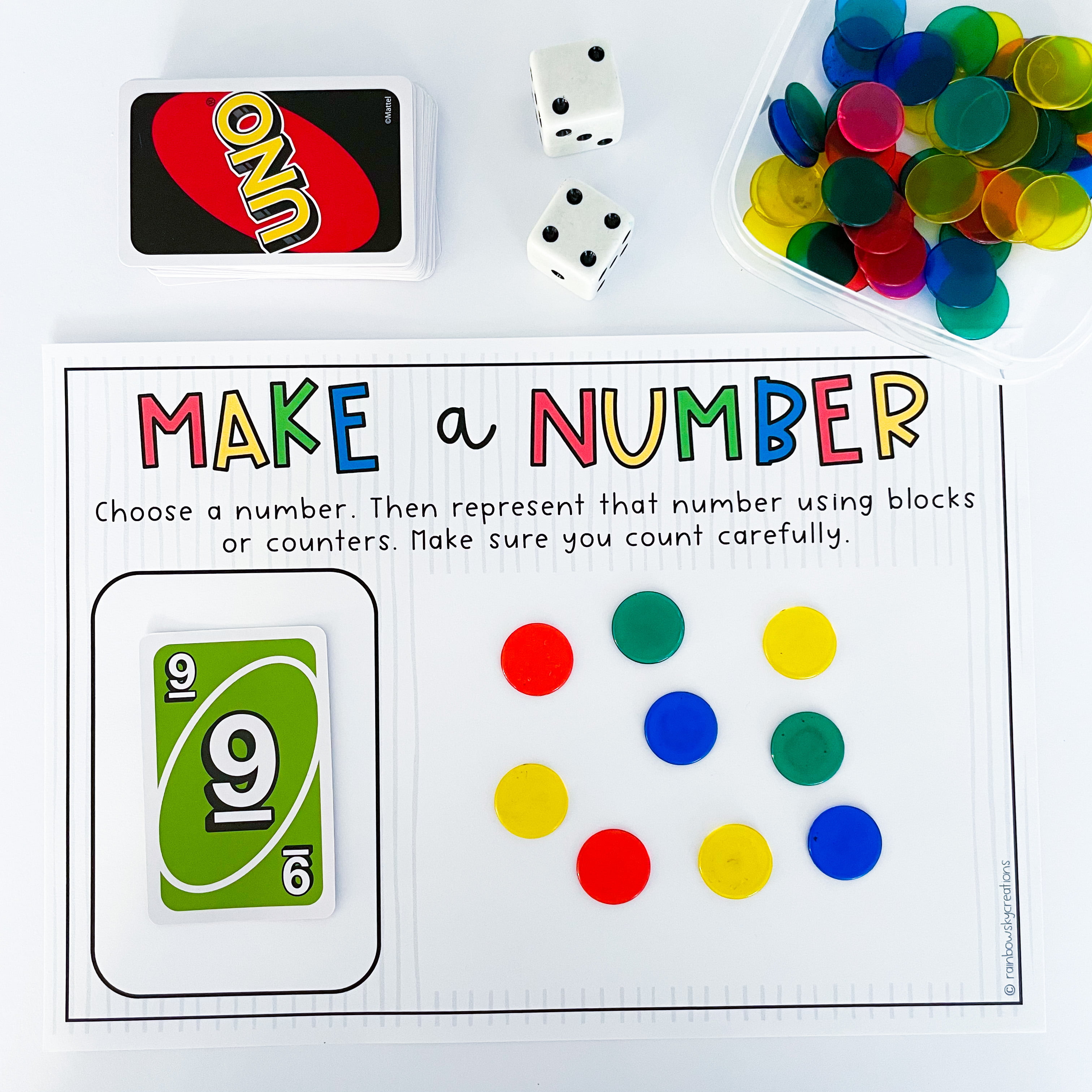 Awesome ways you can use UNO cards in Maths - Rainbow Sky Creations