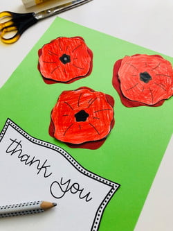 Poppy thank you cards