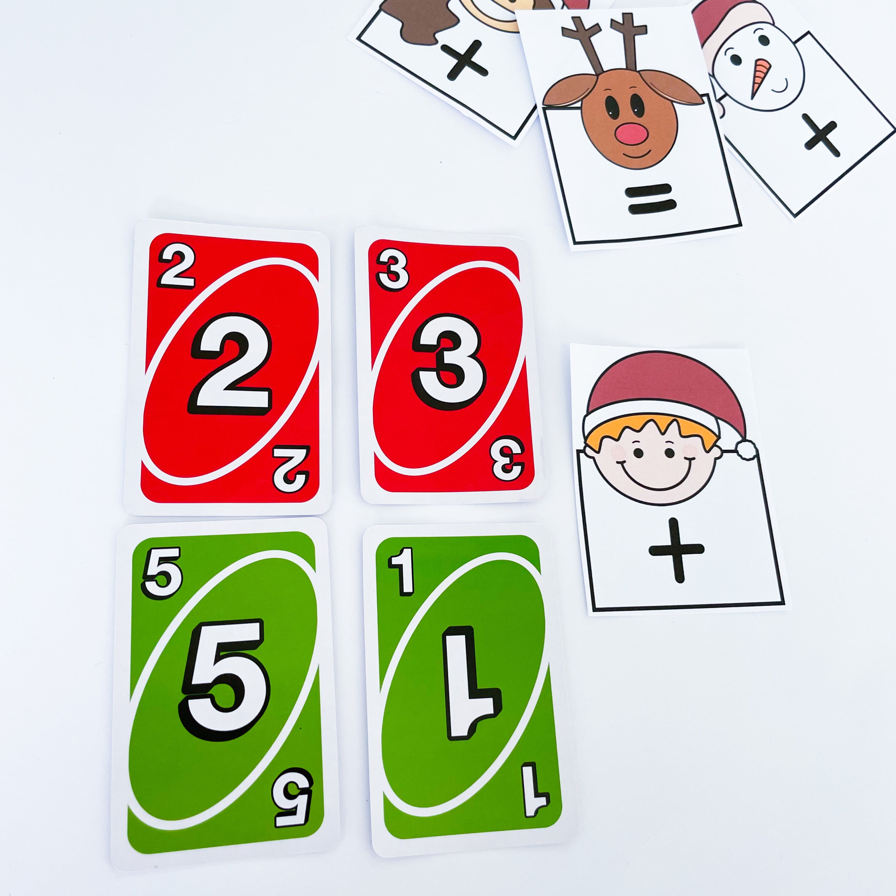 Christmas themed card games to play in maths lessons
