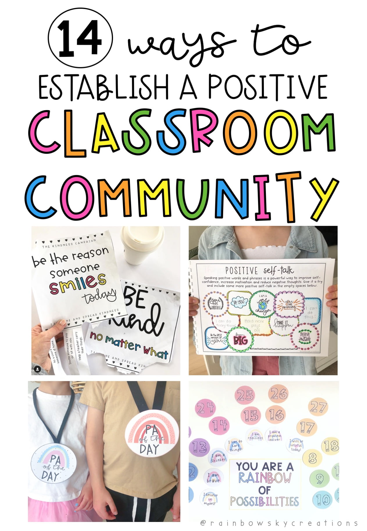 14 Ways to Establish a Positive Classroom Community - Rainbow Sky Creations