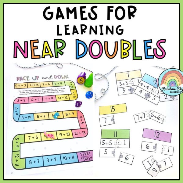 Near Doubles Games, Puzzles and Activities [Addition & Subtraction Strategies] - Rainbow Sky Creations