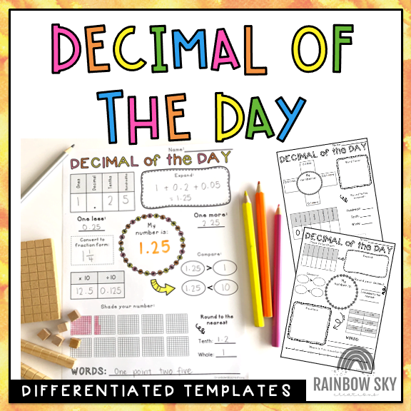 decimal-of-the-day-templates-tenths-hundredths-thousandths
