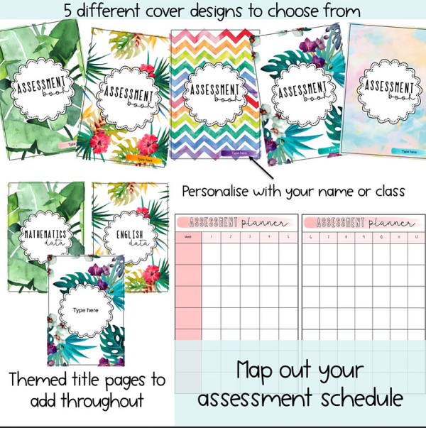 Teacher Assessment Book | Assessment Binder - Rainbow Sky Creations