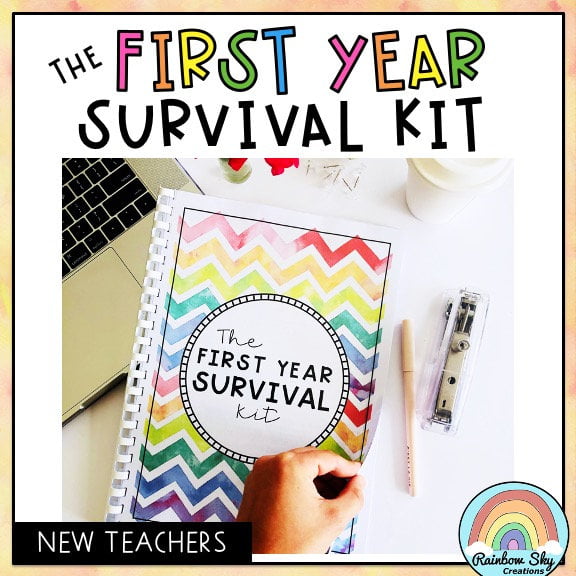 First Year Teacher Resource Pack | New Teacher help | Beginning teacher guide - Rainbow Sky Creations