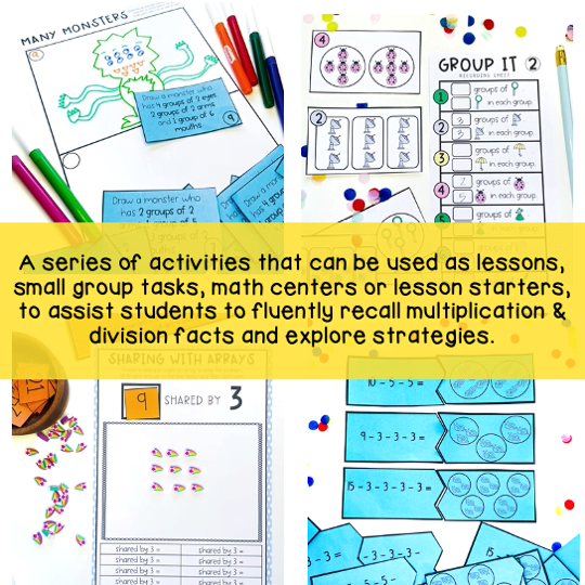 Year 2 Hands-On Multiplication & Division Activities - Rainbow Sky Creations