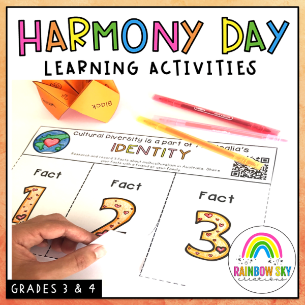 Year 3 - 4 Harmony Day Pack - Rainbow Sky Creations