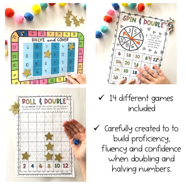 Doubling and Halving Games - Rainbow Sky Creations