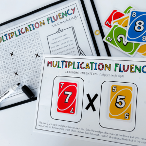 multiplication math card game
