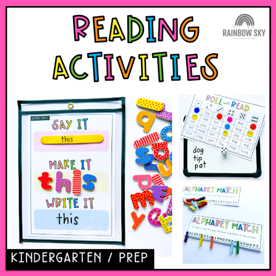 Kindergarten Reading Group Activities | Literacy Block - Rainbow Sky Creations