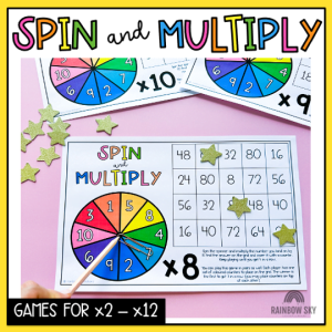 Multiplication Spinner Games