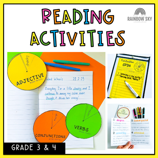 Grade 3 + 4 Reading Group Activities | Literacy Block - Rainbow Sky Creations
