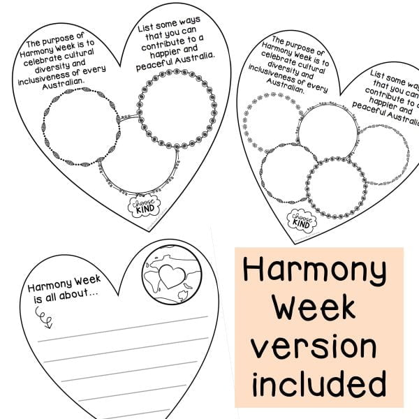 Harmony Hearts 3D Display | Harmony Day and Harmony Week - Rainbow Sky Creations