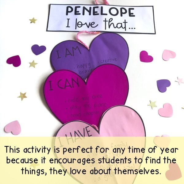 Self Love Heart Display | Valentine's Day Craft | SEL Activity - Rainbow Sky Creations