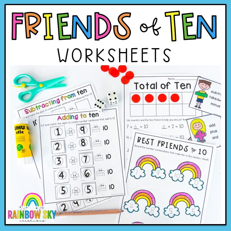 Friends of Ten Worksheets