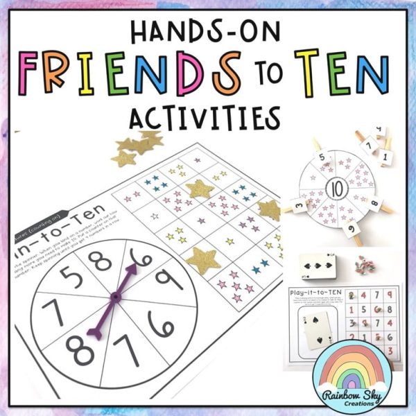 Friends of 10 Games | Addition and Subtraction Math Centers - Rainbow Sky Creations