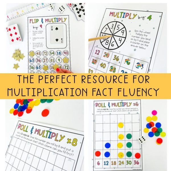 Times Table Fluency Games | Multiplication Recall Math Centers - Rainbow Sky Creations