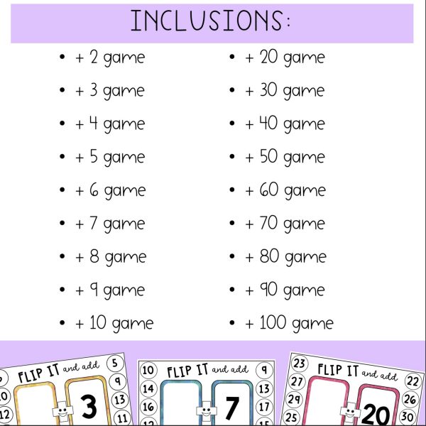 Addition Fluency Games | Single Digit Addition - Rainbow Sky Creations