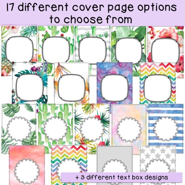 Editable Teacher Binder Covers | Folder Covers - Rainbow Sky Creations