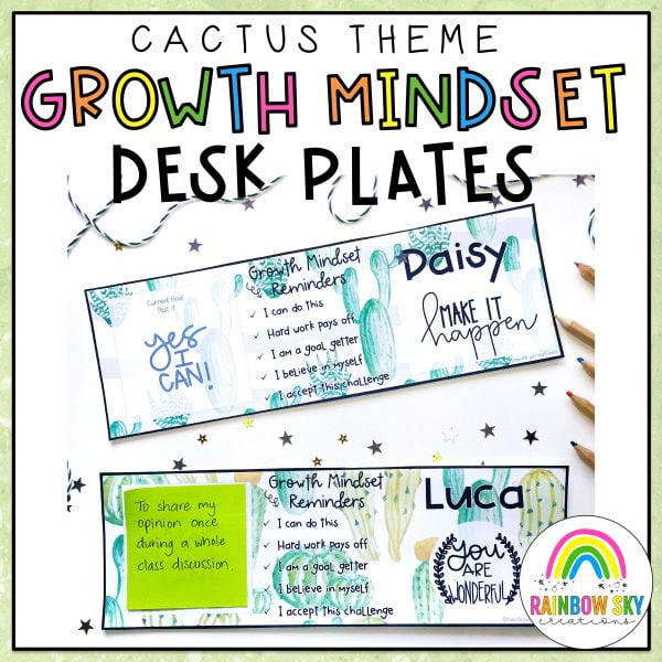 Cacti Desk Plates