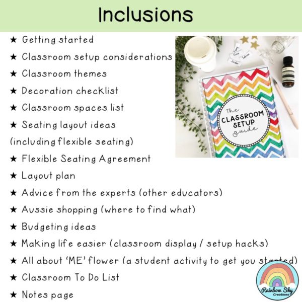 Classroom Setup Guide [Class decoration checklist] - Rainbow Sky Creations