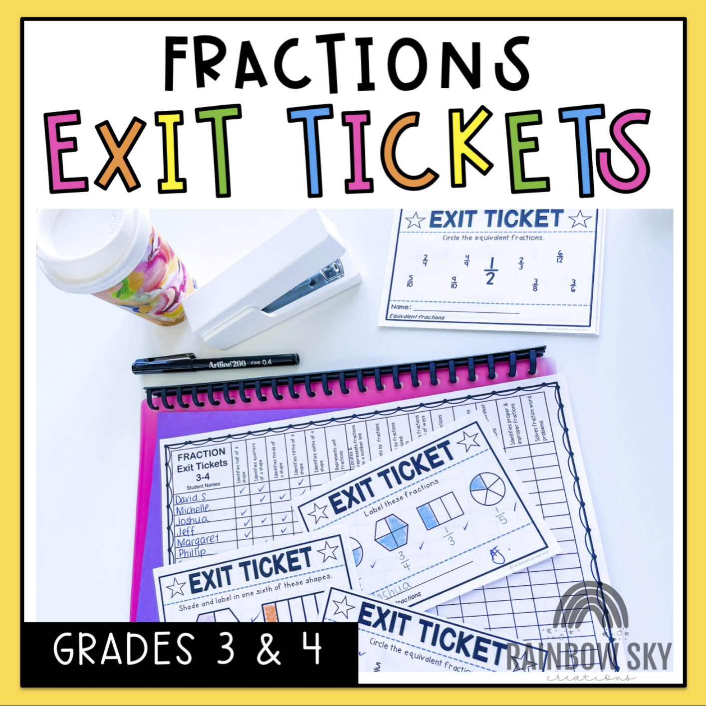 Fractions Exit Tickets