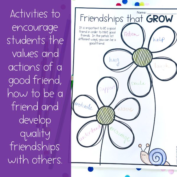 Friendship Activities | International Friendship Day | Grade 1 + 2 [SEL Lessons] - Rainbow Sky Creations