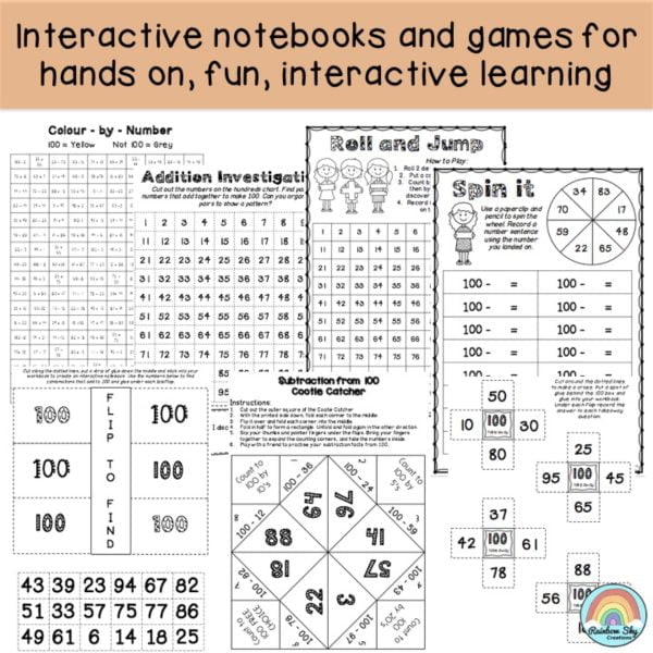 Addition and Subtraction of 2-Digit Numbers | Worksheets | Grade 2 - Rainbow Sky Creations