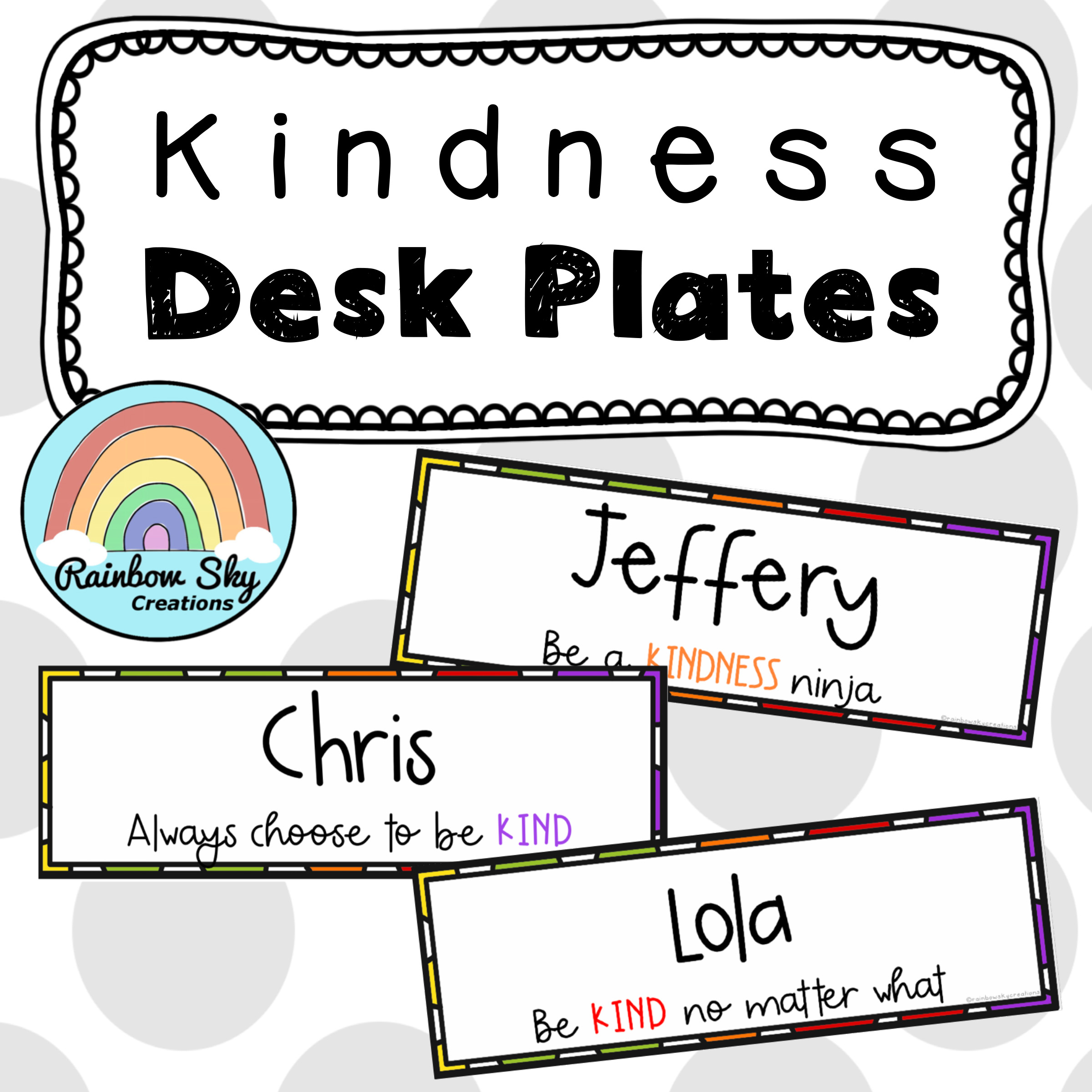 Kind Desk Plates