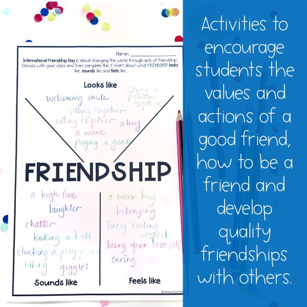 Friendship Activities | International Friendship Day | Grade 3 - 6 [SEL Lessons] - Rainbow Sky Creations