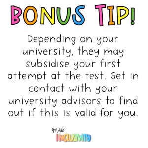 Lantite bonus tip - your university may subsidise your first test