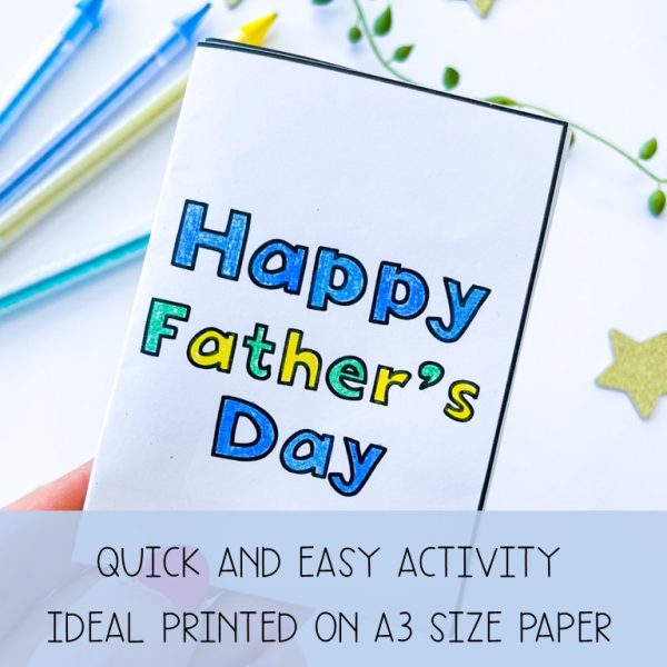Father's Day Foldable Booklet | Free Download - Rainbow Sky Creations
