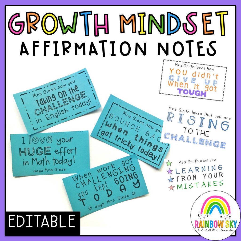 BITMOJI Post Its EDITABLE notes for growth mindset, positive, relationships  - SSSTeaching