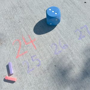 Chalk-number-race