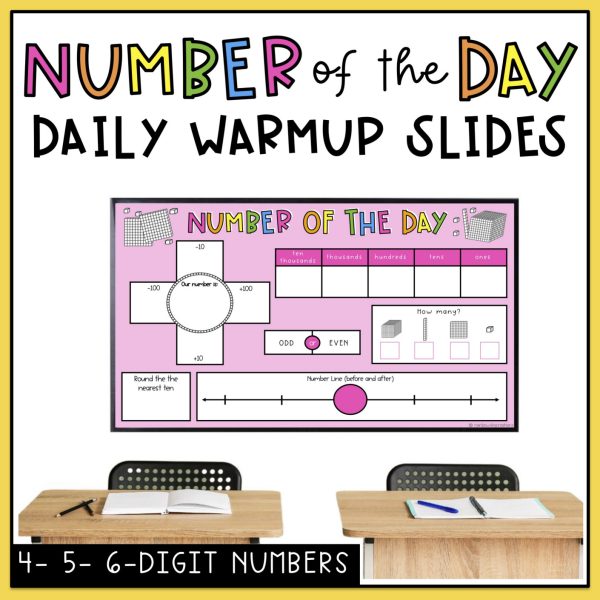 Number of the Day Warmup | Daily Number Slides - Rainbow Sky Creations