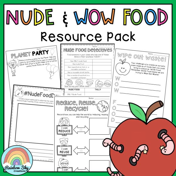 Nude Food Resource | WOW Food [Grades 1 - 4] - Rainbow Sky Creations