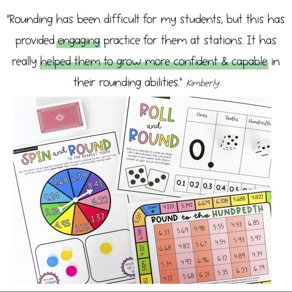 Rounding Decimals | Rounding to the Nearest Tenth and Hundredth - Rainbow Sky Creations