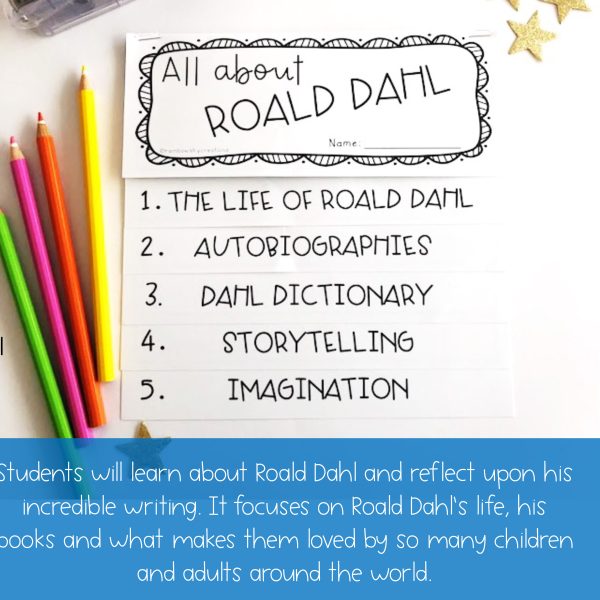 Roald Dahl Day Flipbook | Grades 3-6 - Rainbow Sky Creations