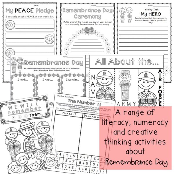 Remembrance Day Activities Australia | Year 1-2 - Rainbow Sky Creations