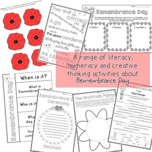 Remembrance Day Activities Australia | Years 3-4 - Rainbow Sky Creations