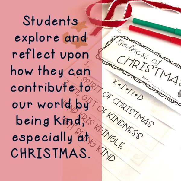 Christmas Kindness Flipbook | Grades 3-6 (End of Year) - Rainbow Sky Creations